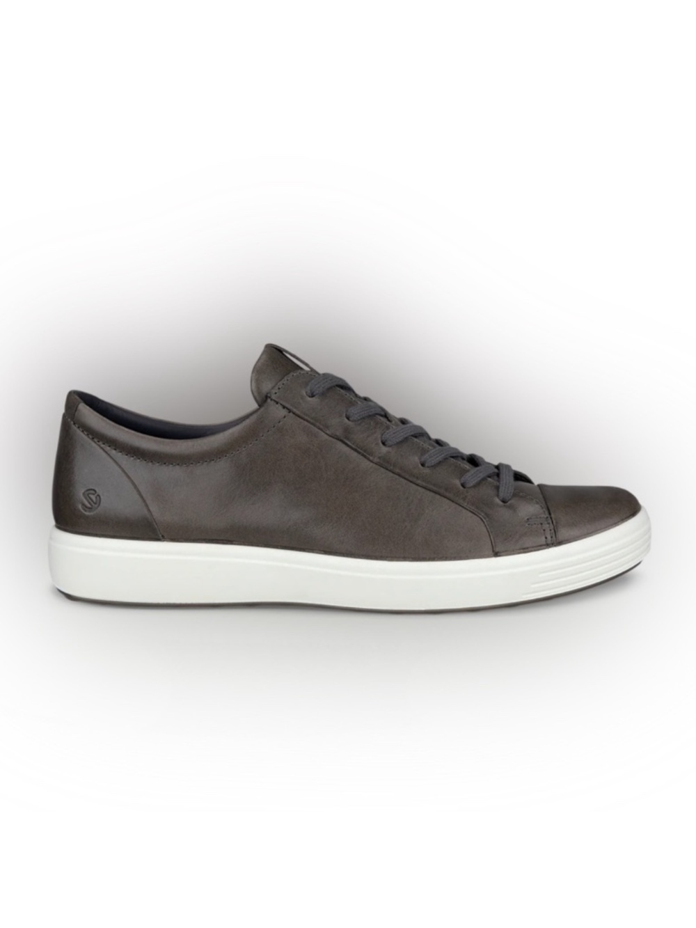 Ecco Men's Leather Sneakers - Dark Gray and White | EU 43 | USA 9-9.5